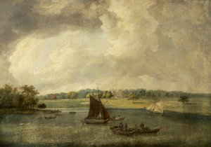 Casa Tabley desde el Otro Lado del Lago, Cheshire, 1800-50 de English School